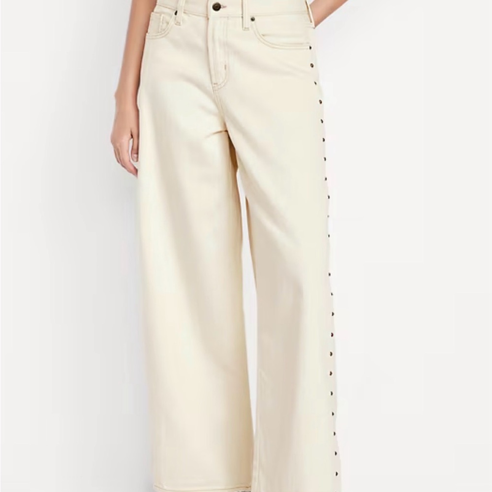 Old Navy Wide-Leg Jeans with Side Studs
